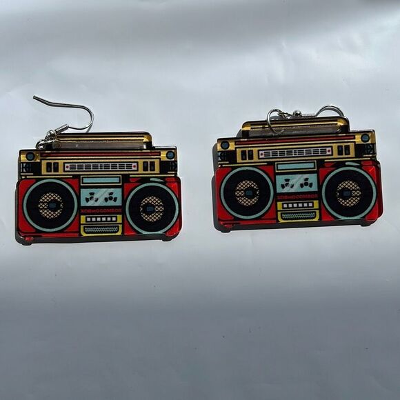 Retro Boombox Earrings - Picture 1 of 5
